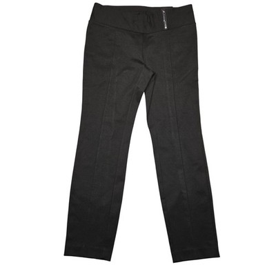 Alfani Pants Womens 10 Black Ponte Slim Leg Tummy Control Dress Workwear Office