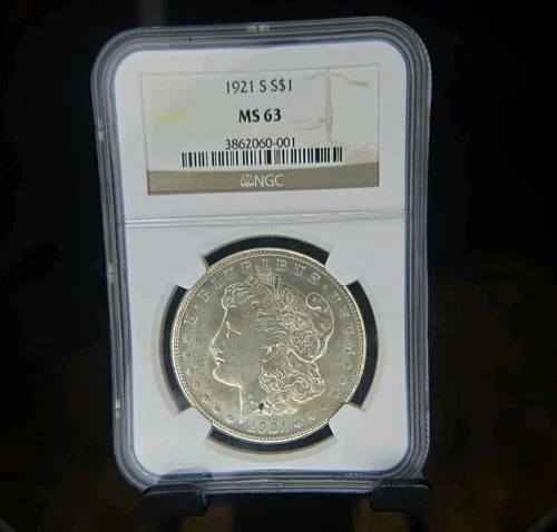 1921 S Morgan Silver Dollar NGC MS-63