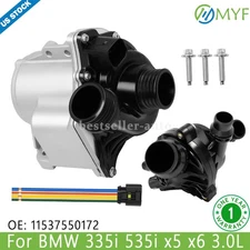 Electric Water Pump W/ Thermostat Kit 11537550172 For BMW 335i 535i x5 x6 3.0L