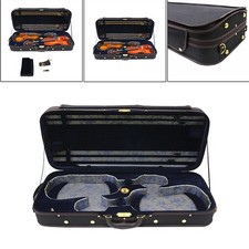 Violin Double Case 4/4 Full Size Oxford Beginners Portable Travel with Strap