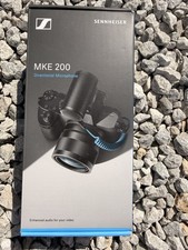 Sennheiser MKE 200 Condenser Microphone, Compact, 3.5mm, DSLR/Smartphone, Black