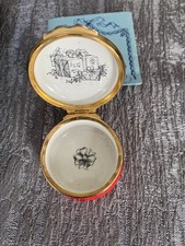 Antique Bilston And Battersea Halcyon Days Enamels Christmas 1976 Jewellery Box