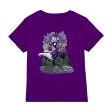 The Nightmare Before Christmas Jack Skellington Graves Kids T-Shirt Purple