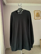 RICK OWENS DRKSHDW 100% COTTON CREW NECK BLACK SWEATSHIRT LONG SLEEVE MENS L