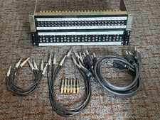 Lot - RGB Video Patchbay ADC CV-8-N75 - 52 port video patchbay - various cable