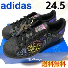 m14S Adidas Originals Disney Mickey Mouse Sneakers Kids 245 Black New
