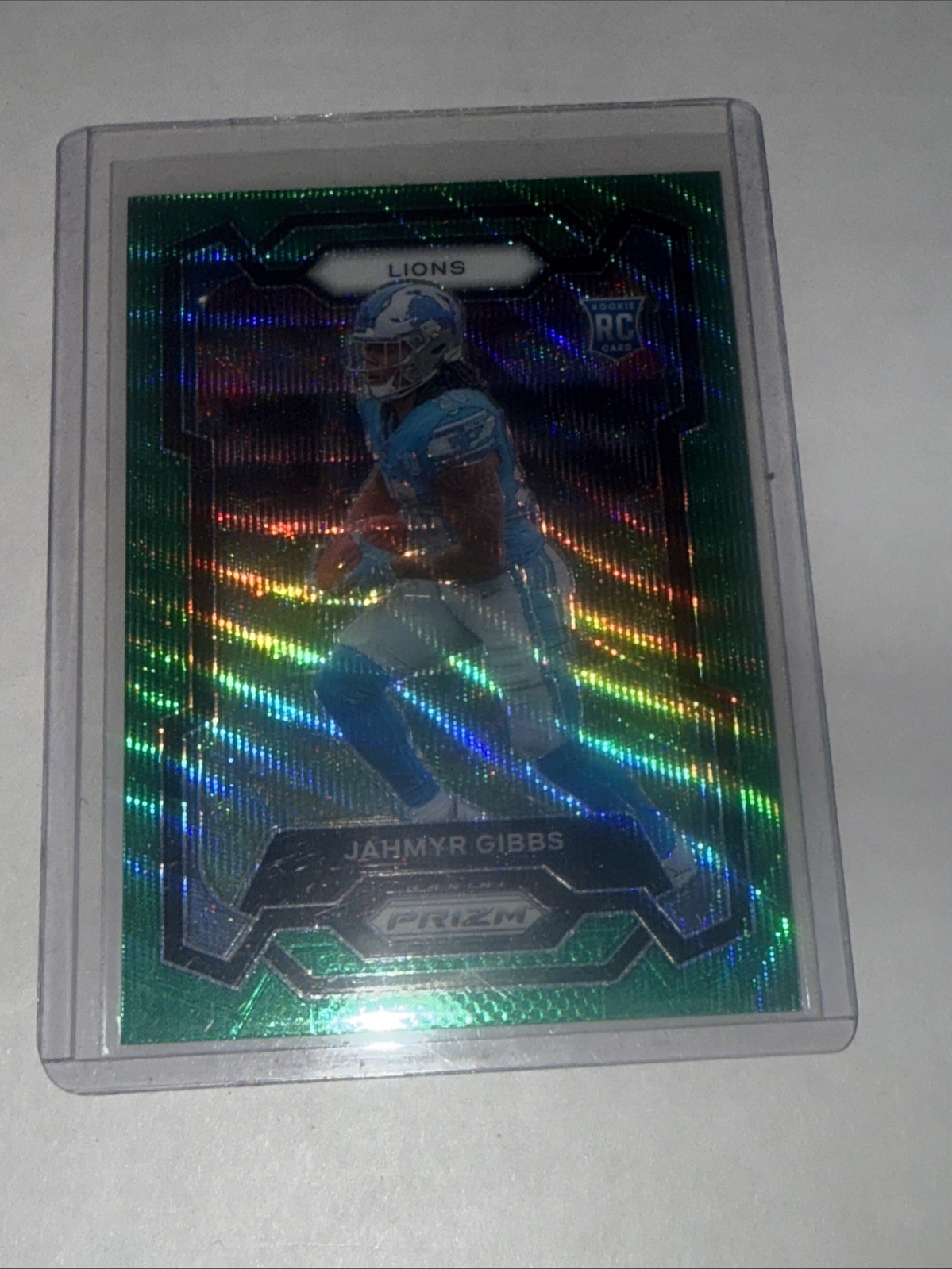 2023 Panini Prizm - Rookies Jahmyr Gibbs #331 Green Wave Prizm (RC) - Lions