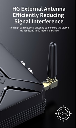 Black Bluetooth 5.1 Audio Transmitter&Receiver 2 in1 Adapter RCA/AUX - Afbeelding 15 van 22