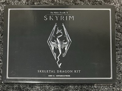 Skyrim Elder Scrolls V Skeletal Dragon Kit Bethesda COMPLETE 25 pieces w/ insert