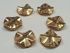 CCB Style Acrylic Beads, Golden, 26x26x6mm, Hole: 2mm Qty 10 Beads