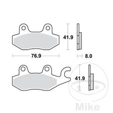 47354-Pastiglie dei freni standard ALTN: 7378722 compatibile con YAMAHA YXR 660 