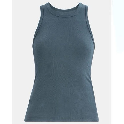 #ad No Boundaries Juniors Ribbed High Neck Tank Top XS 0 2 New with Tags Teal Quartz $7.98