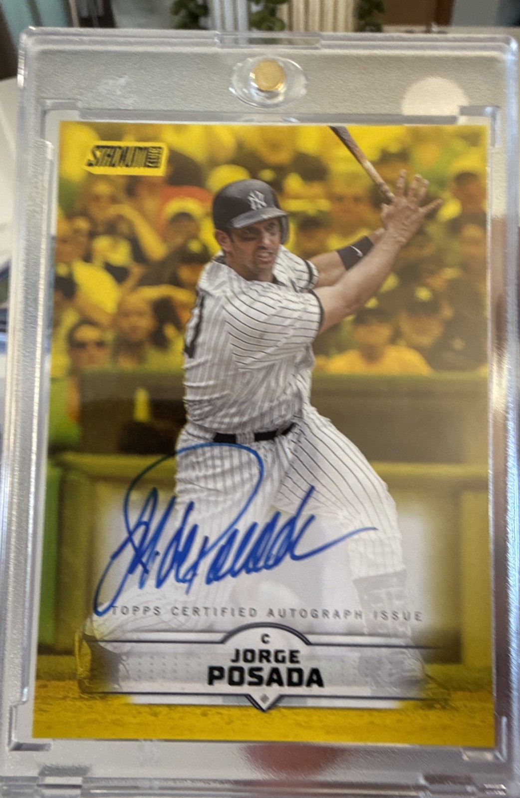 2025 Topps Stadium Club - Autographs Jorge Posada #SCBA-JP Yellow (AU)