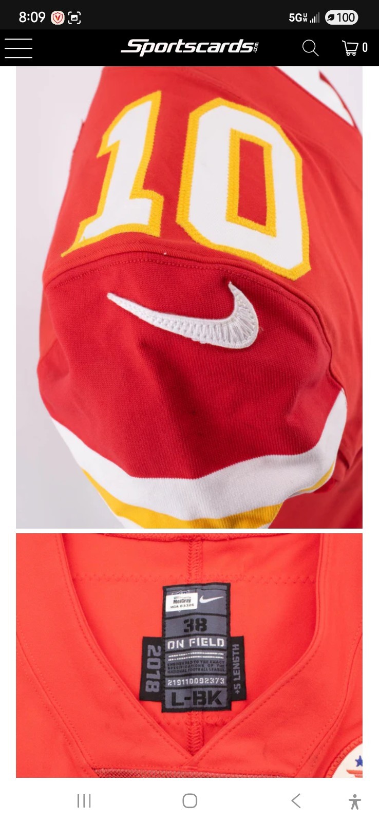 Tyreek Hill Jersey Fusion "Game Used Jersey" **Beckett (9)** (Photo Matched) view 6