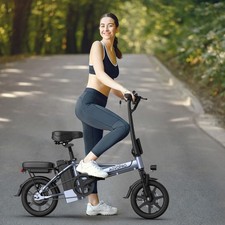 AOVOPRO Adults Electric Bike, 500W Folding 40Mi Long Range 22MPH Commuter E-Bike