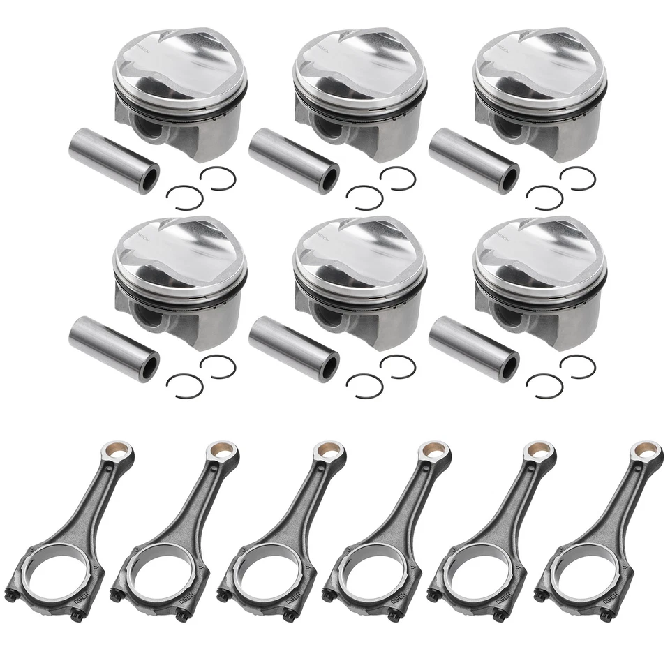 6Pcs Connecting Rod & Pistons Rings & Gasket Set For Audi A7 A6 A4 Quattro 3.0T - Image 2 of 4