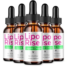 (5 Pack) LipoRise Drops, Lipo Rise Daily Overall Health Support Drop (10oz)