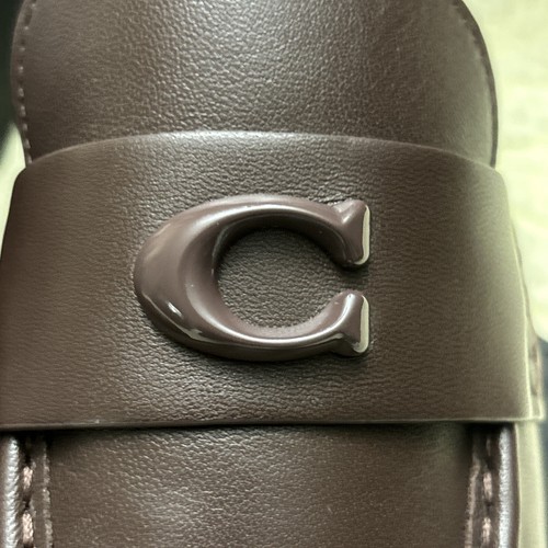 Mocassino Coach LEAH nuovo con scatola in pelle marrone acero (taglia 5,5B) CB990, suola a strappo donna - Foto 7 di 16