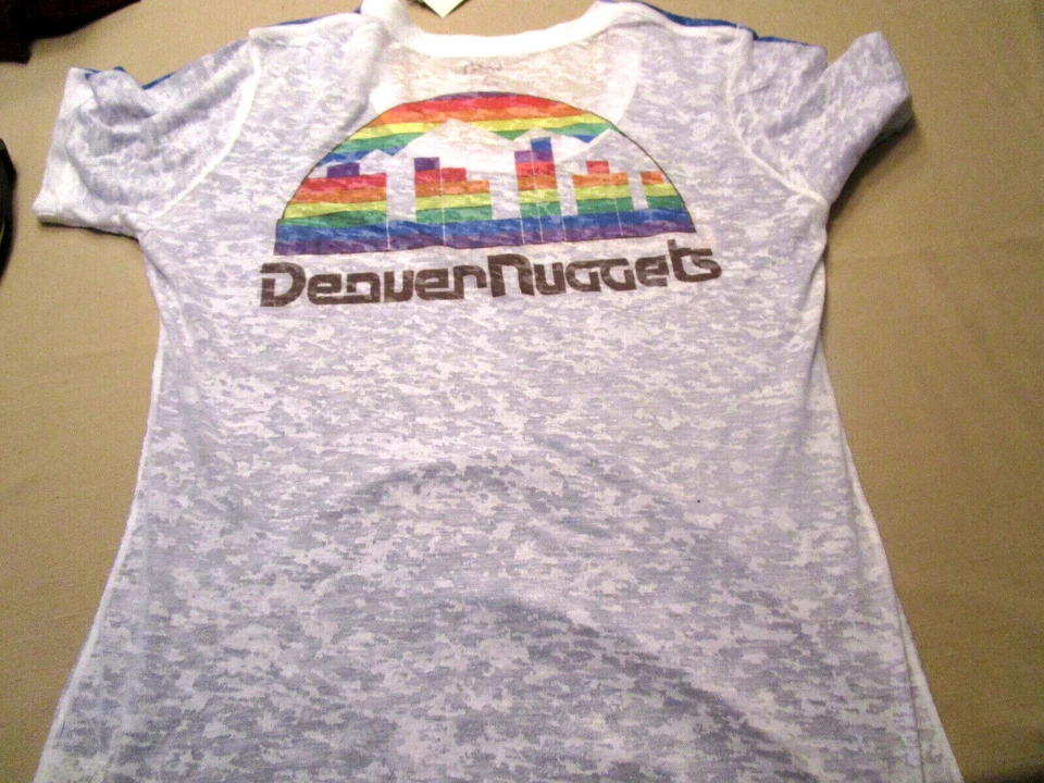 NWT TOUCH ALYSSA MILANO NBA DENVER NUGGETS S/S LIGHTWEIGHT T SHIRT WOMENS LARGE - Image 2 of 2