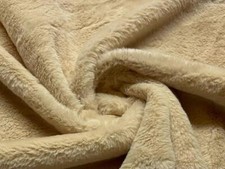 Luxury Short Plush Super Soft Faux Fur Fabric Material TOFFEE
