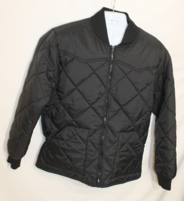 DOMINI INTERNATIONAL INC. Puffer Jacket Coat Size Large Black Full Zipper Pocket