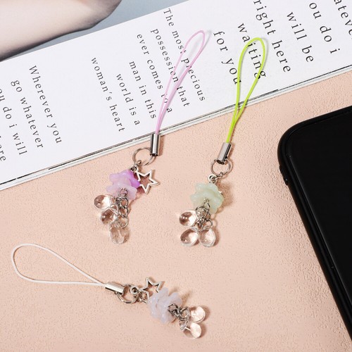 3 Pcs Mobile Phone Straps Matching Charms Cute Keychains for Women - Zdjęcie 11 z 11