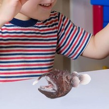 Angler Fish Toy Figures Desktop Decoration Simulated Marine Animal Toy for