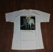 Vtg 1994 Murina Tag Year of the Ram Shirt White Single Stitch Short Sleeve  L