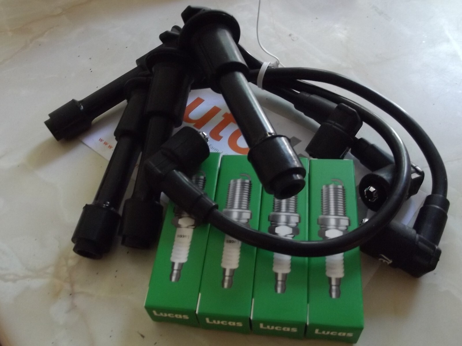 HT Ignition Leads & Lucas Spark Plug Set for Mazda MX5 MK2 1.8 1998-2000