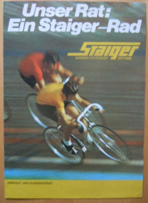 STAIGER   Prospekt  1979 Rennrad Klapprad Bonanzarad