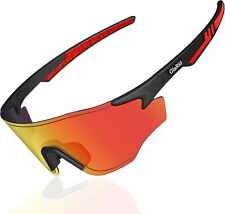 Sports Sunglasses for Men Women - UV400 Protection Cycling Glasses Baseball...