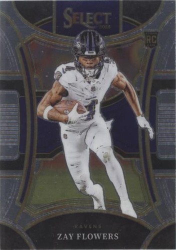 ZAY FLOWERS 2023 SELECT PREMIER LEVEL ROOKIE DIE CUT RED YELLOW RC