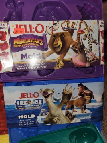 JELL-O BEANS JIGGLERS Molds Jello Tray Egg Red LOT Football Ice Age Halloween - Picture 2 of 7