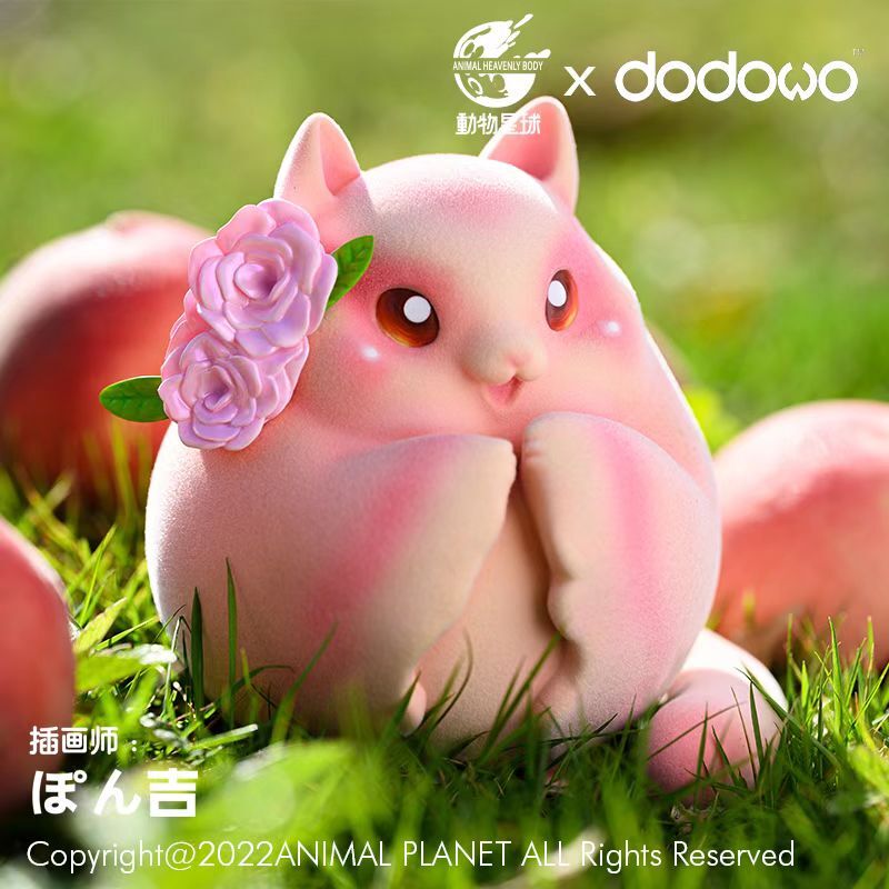 置物 dododo123 ANIMAL PLANET x DODOWO Fruit Fairy Peach Sugar Glider Model Figure