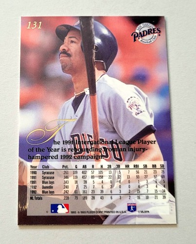 1993 Flair Baseball MLB Trading Cards #1-200 U-Pick/Complete Your Set - Picture 145 of 211