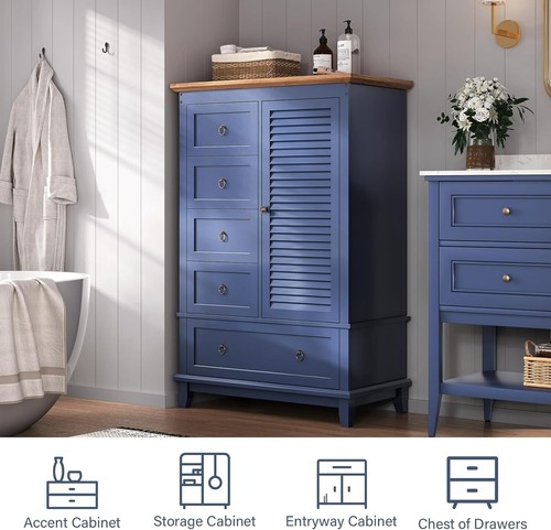 Farmhouse 5 Drawer Dresser for Bedroom,49" Tall Modern Dresser with Storage - Picture 5 of 8