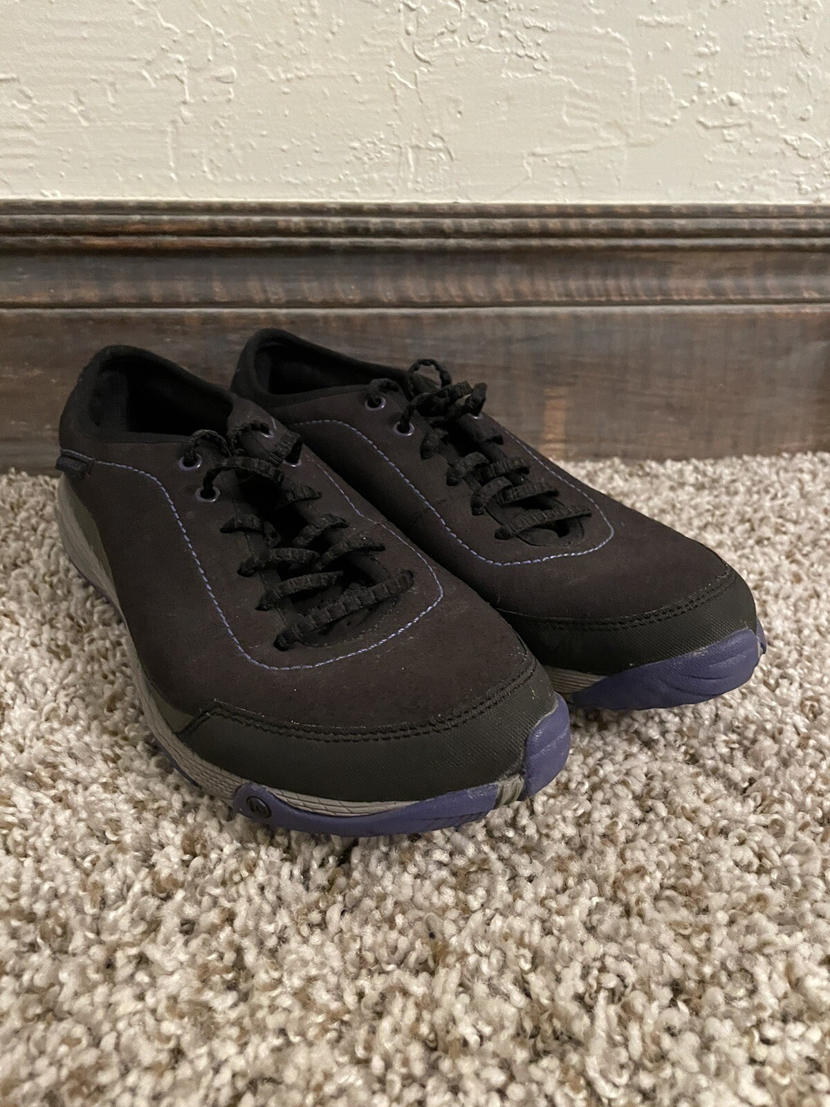 Scarpe in pizzo Merrell Select fresche nere a piedi nudi donna taglia 7 5 M US 38EU