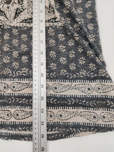 Top blusa donna Style & Co taglia L grigio stampa paisley manica arrotolata - Foto 10 di 10