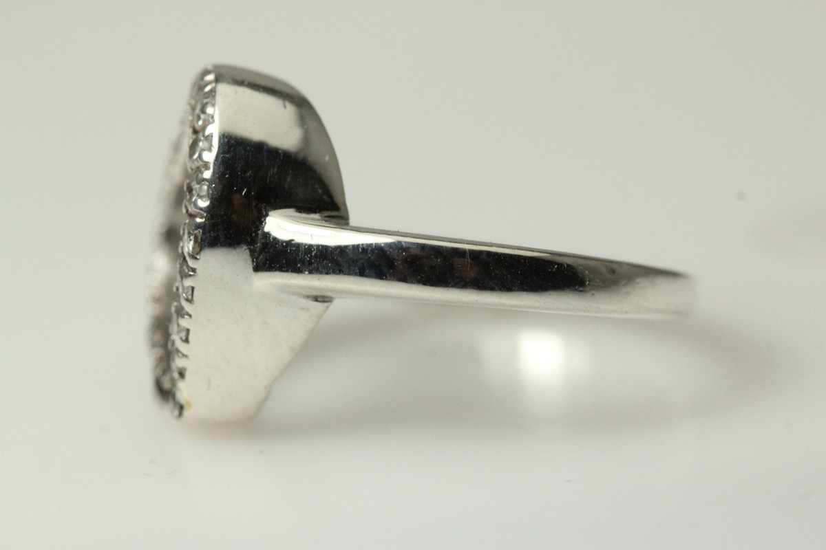 指輪・リング ROMANTINUER SN134 OPEN RING925SILVER Open Heart 925 Sterling Silver Ring 4.5 Grams Size 7.75