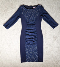 Phase Eight Dark Blue Bodycon Dress UK Size 10