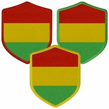 Aufn&auml;her BOLIVIEN Wappen 7 x 5,6cm Bestickt Flagge Patch FanShirts4u