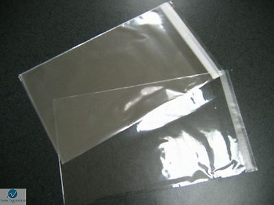 100 Cellofolie für Standard DVD Hülle 14 mm mit Klappe und Klebestreifen NEU HQ