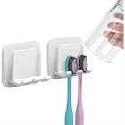 New ListingXylc6-2 Pcs SelfAdhesive Toothbrush Holders Wall Mounted, Water Proof Toothbr