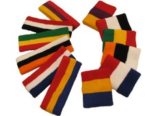 Couver 3 Three Color Stripes Terry Sports Band Sweat Headband Wristband Set