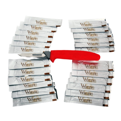 Wiebe Soft Handle Skinner Knife - 3 Inch Razor Sharp Blade For Hunting