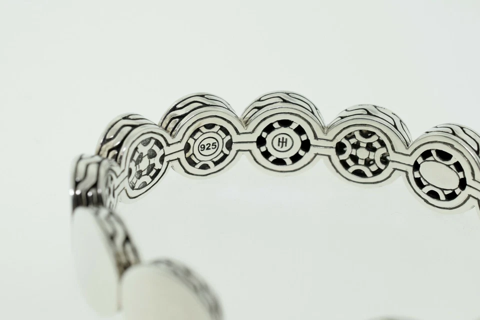 Brazalete flexible John Hardy de plata de ley con puntos de diamante Palu Station de 0,25 quilates Foto 4 de 4