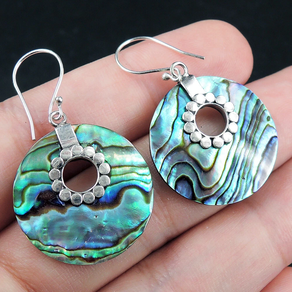 Silver paua shop shell jewelry