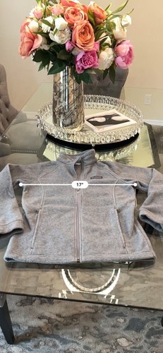 Columbia Grey Fleece Full Zip Jacket Kids Large 14/16 - Picture 6 of 11
