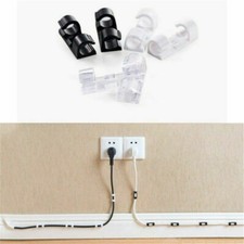 20pcs Self-Adhesive Wire Cable Clamp plastic Table Car Wire-Clips Tidy Organizer