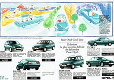 Werbung Advertising 068 1995 Opel Serie Cool Line (2P) Astra Omga Vectra